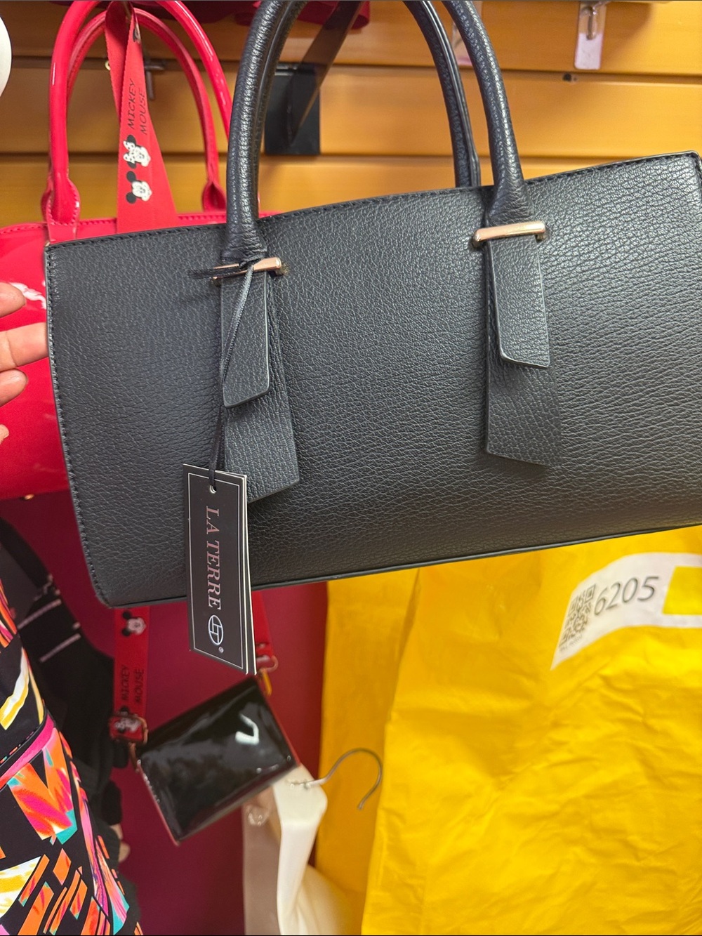Black Leather Tote Bag